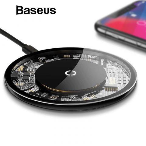 Беспроводная зарядка Baseus Simple Transparent Wireless Charger 10W Black