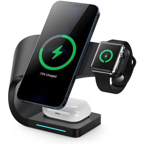 Беспроводная зарядка MagSafe 3в1 Open Wireless Era LFX-178 для iPhone/iWatch/AirPods 15W