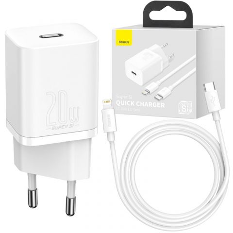 Зарядное устройство Baseus 20W с кабелем Type-C to Lightning Super Si Quick Charger
