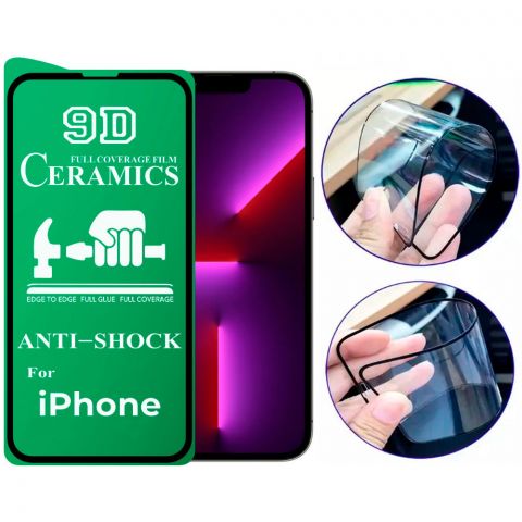 9D Противоударное защитное стекло iPhone 13 Ceramic (глянец)