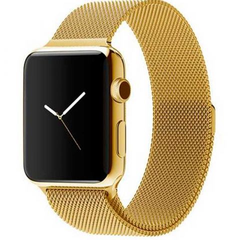 Ремешок для Apple Watch 38/40/41mm Milanese Loop Metal-Gold