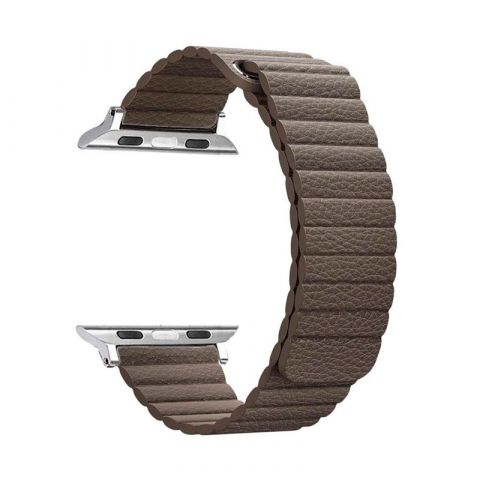 Ремешок для Apple Watch 38/40/41mm Magnetic Leather Loop-Brown