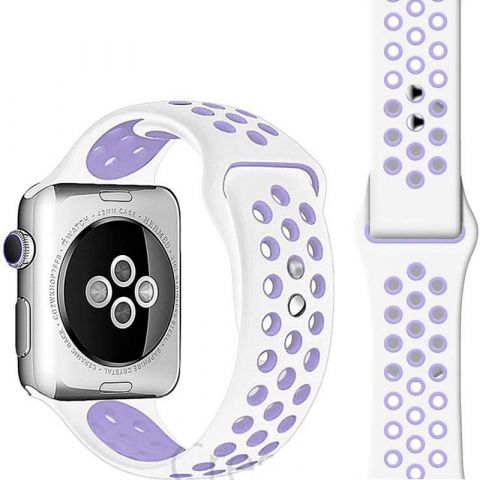 Ремешок для Apple Watch 42/44/45mm Nike Sport Band-White/Lavender