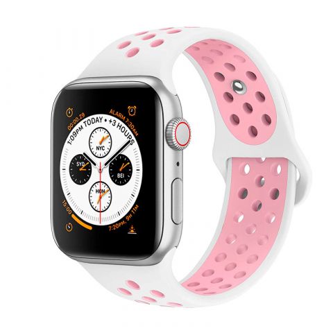 Ремешок для Apple Watch 38/40/41mm Nike Sport Band-White/Light Pink