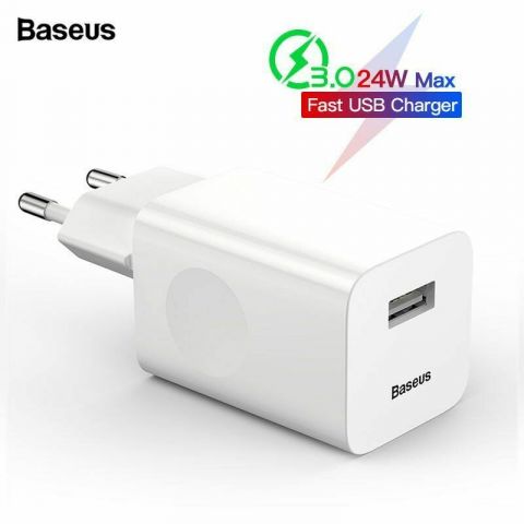 Зарядное устройство Baseus Quick Charge QC 3.0 24W White